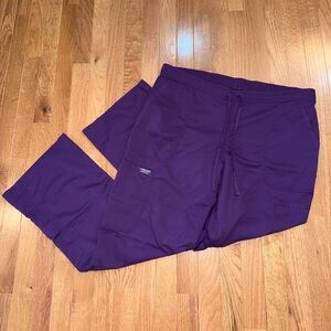 Cherokee Workwear Revolution WW120 Eggplant L Scrub Pants